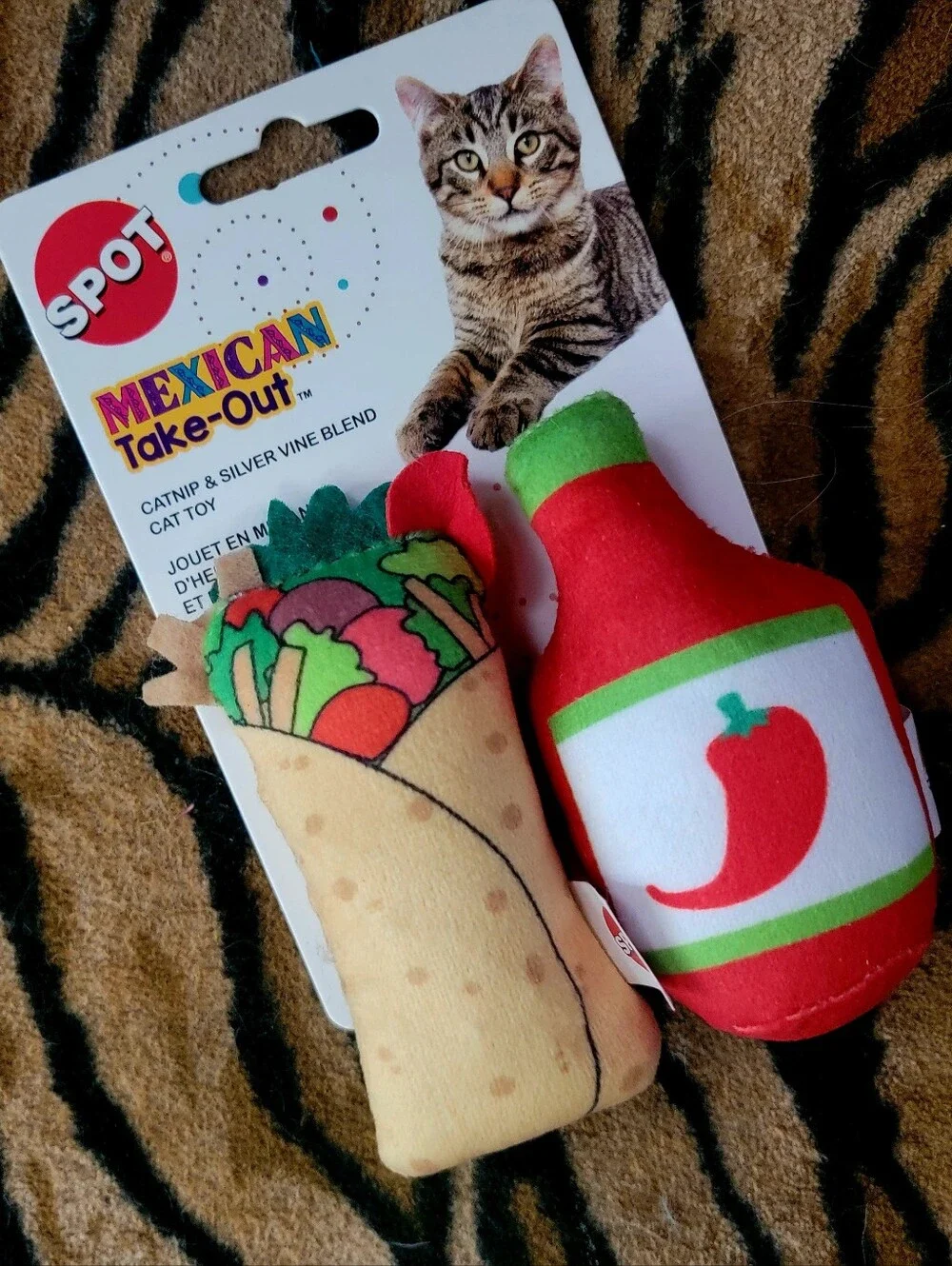 Spot Cat Mexican Take-Out Catnip Toy  Various Styles New Ea.